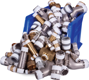 Bin of wrapped parts
